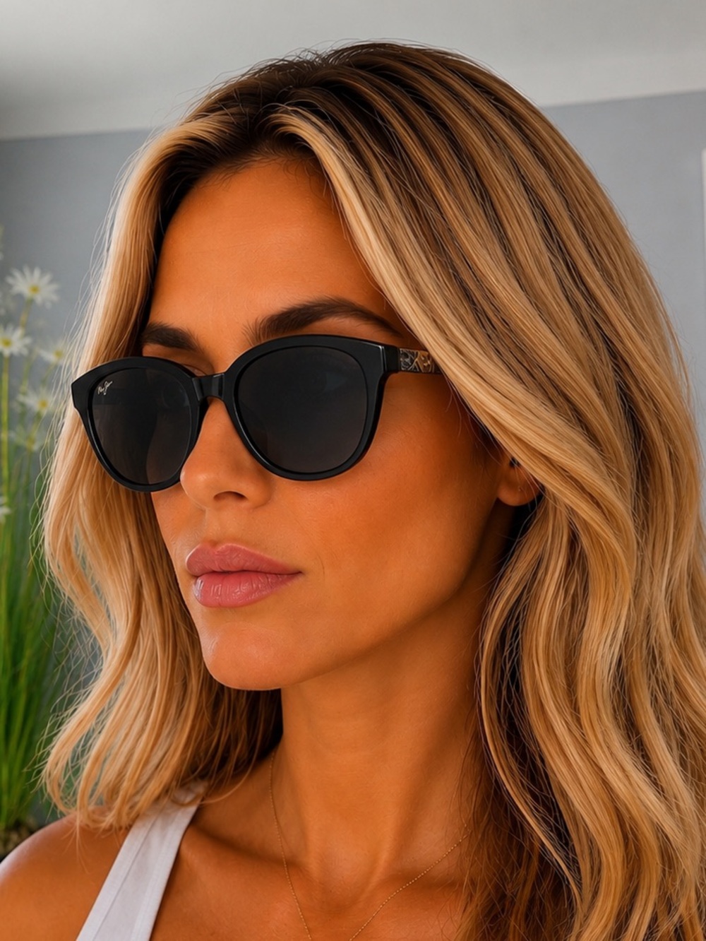 Maui Jim Ku‘ikahi AF STG-SG Polarized Sunglasses Black / Gray 55mm Made in Italy - Picture 2 of 12